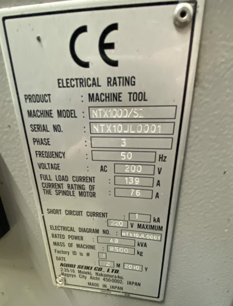 MORI SEIKI NTX1000 SZ  2010